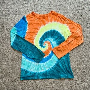 Colorful Tie-Dye Long Sleeve Kids Shirt
